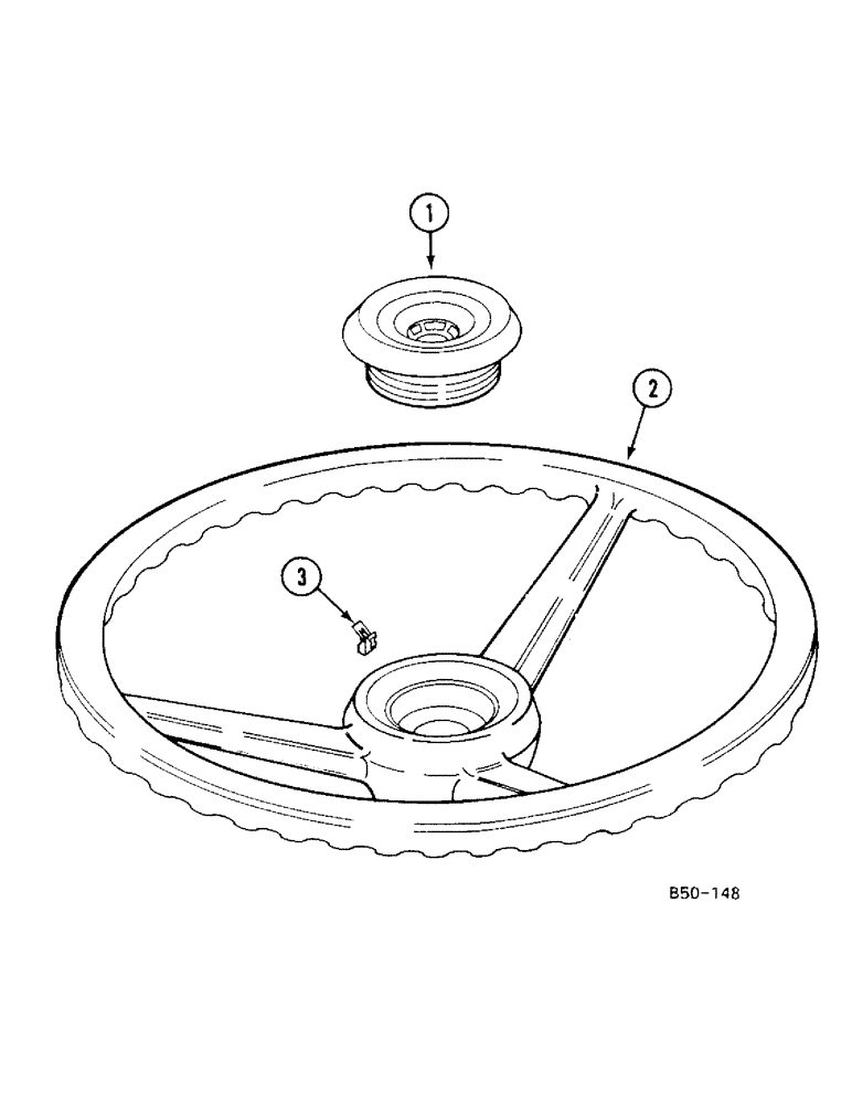 Схема запчастей Case IH 685 - (5-248) - STEERING WHEEL (05) - STEERING