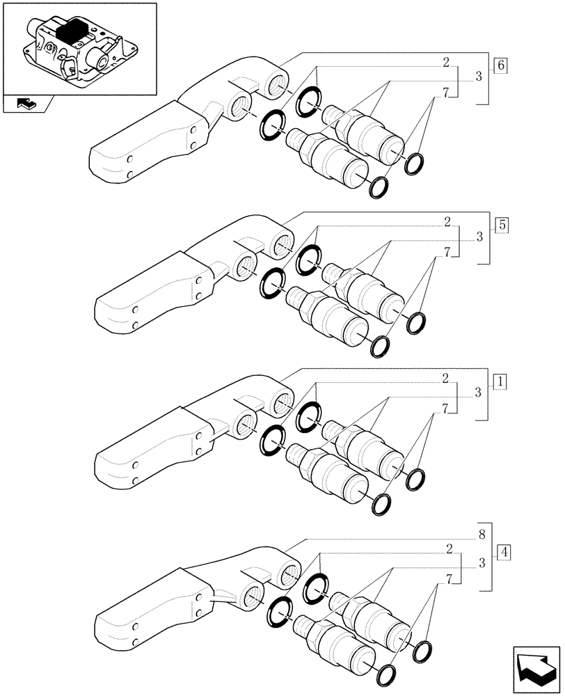 Схема запчастей Case IH PUMA 140 - (1.82.7/ C) - QUICK HITCH ASSEMBLY & RELATED PARTS (07) - HYDRAULIC SYSTEM