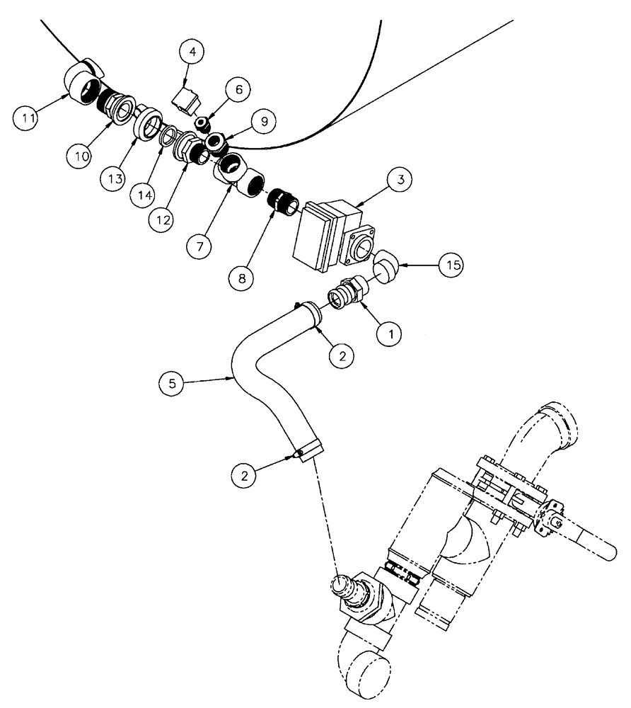 Схема запчастей Case IH FLX610 - (05-038) - SPARGE PLUMBING GROUP Liquid Plumbing