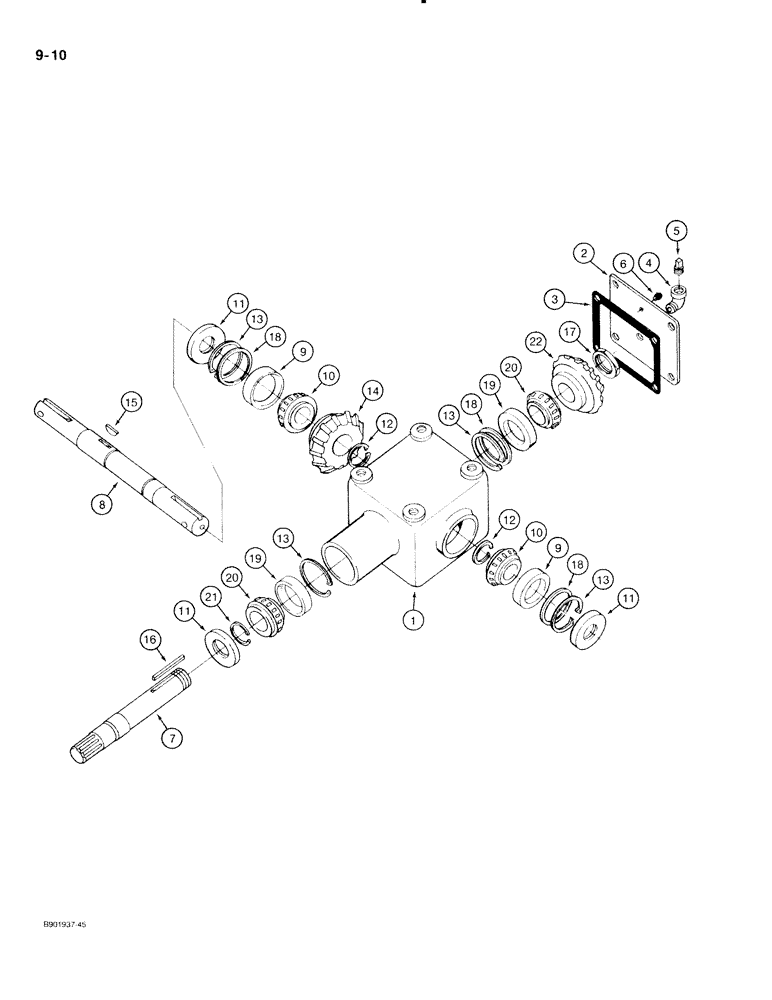Схема запчастей Case IH 70 - (9-10) - GEARBOX, MODEL 70 SERIAL NUMBER 4806 AND AFTER, MODEL 80 SERIAL NUMBER 7870 AND AFTER (09) - CHASSIS