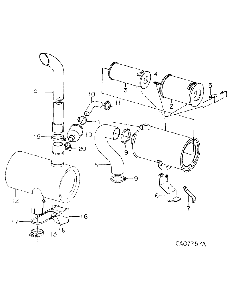 Схема запчастей Case IH 3688HC - (12-03) - POWER, AIR CLEANER AND EXHAUST, 3688 AND 3688HC TRACTORS Power