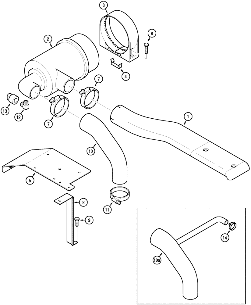 Схема запчастей Case IH CX100 - (02-15) - AIR CLEANER AND CONNECTIONS (02) - ENGINE