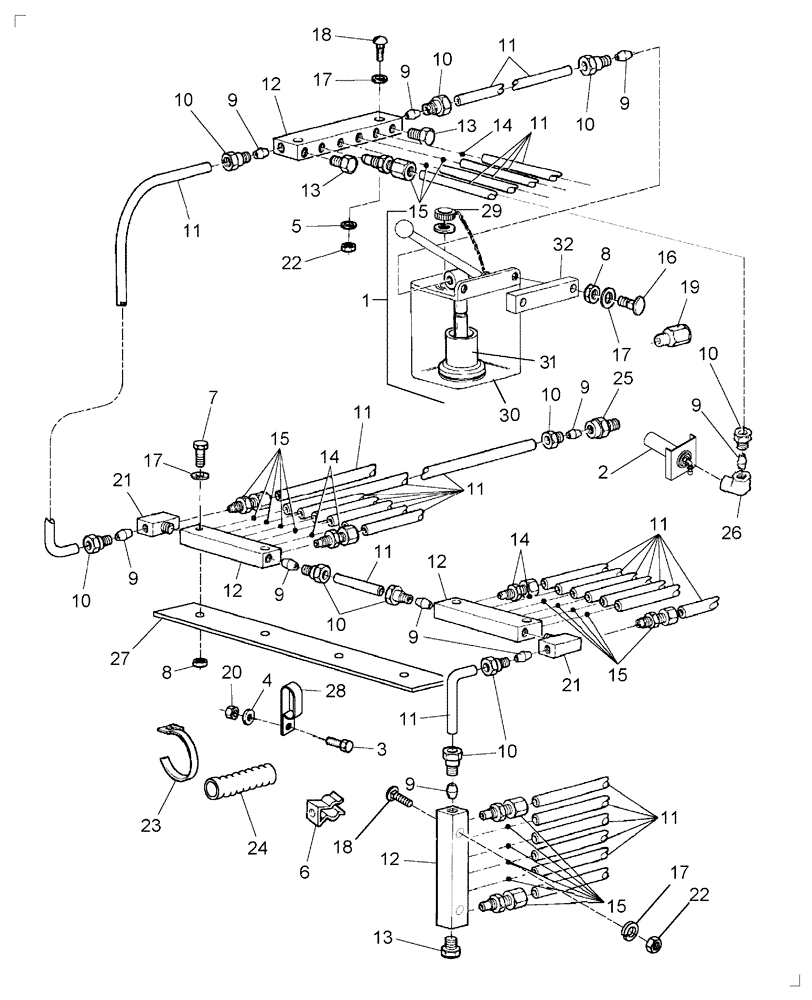 Схема запчастей Case IH SB541 - (71.480.01) - MANUAL OILER KIT, TWINE ONLY (71) - LUBRICATION SYSTEM