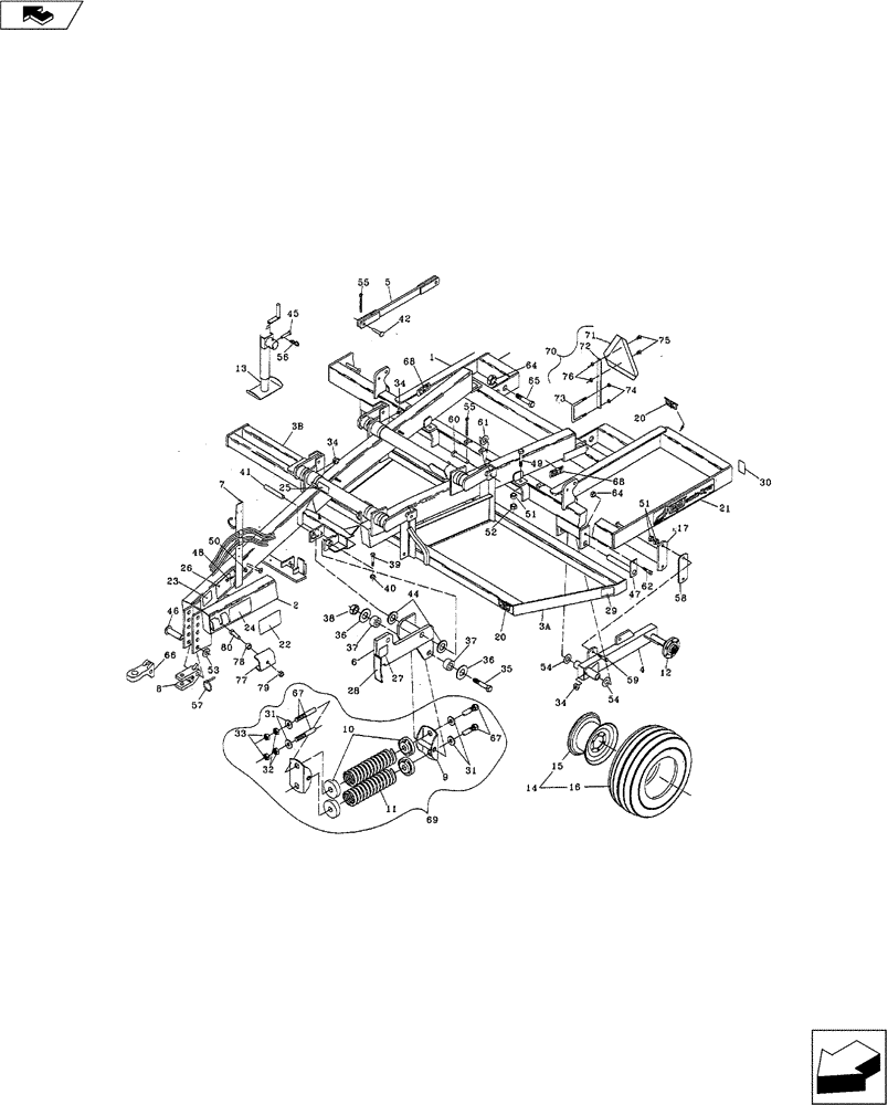 Схема запчастей Case IH 527 - (39.100.01) - MAIN FRAME (39) - FRAMES AND BALLASTING