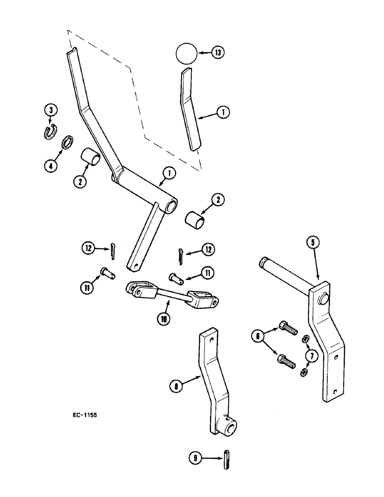 Схема запчастей Case IH 248 - (6-610) - CONTROL LEVER - 4 WHEEL DRIVE, APL 325, 330, 335 (06) - POWER TRAIN
