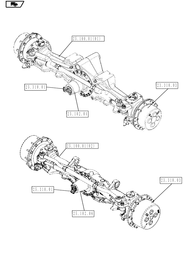 Схема запчастей Case IH MAGNUM 225 - (00.000.25) - PICTORIAL INDEX - FRONT MECHANICAL DRIVE (00) - GENERAL & PICTORIAL INDEX