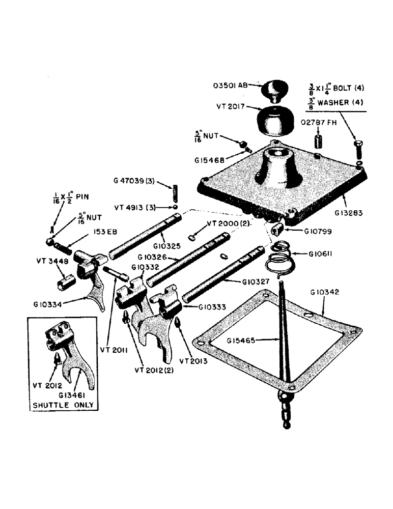 Схема запчастей Case IH 500B-SERIES - (067) - GEAR SHIFT COVER (06) - POWER TRAIN