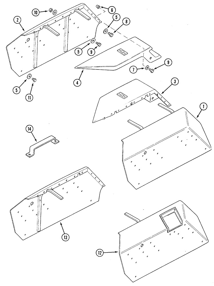 Схема запчастей Case IH 5230 - (9-128) - FENDERS AND EXTENSIONS, REAR, NON CAB (09) - CHASSIS/ATTACHMENTS