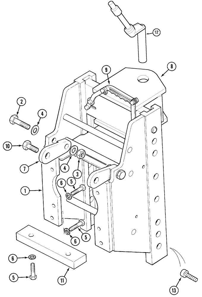 Схема запчастей Case IH CX60 - (09-72) - TRAILER HITCH (09) - CHASSIS/ATTACHMENTS