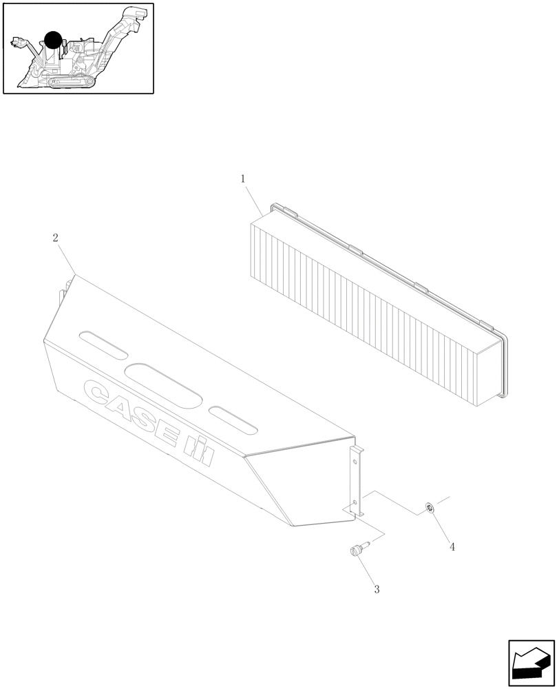 Схема запчастей Case IH A4000 - (A11.01[01]) - AIR CONDITIONER FILTER Mainframe & Functioning Components