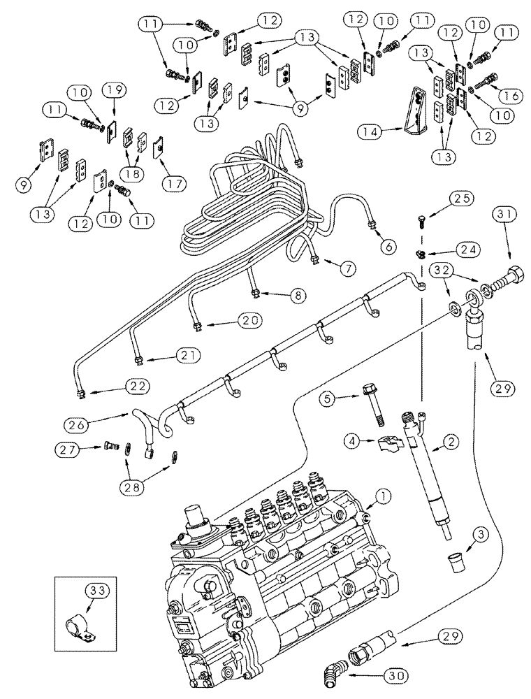Схема запчастей Case IH 2366 - (03-01[01]) - FUEL INJECTION SYSTEM - BSN JJC0255700 (02) - FUEL SYSTEM