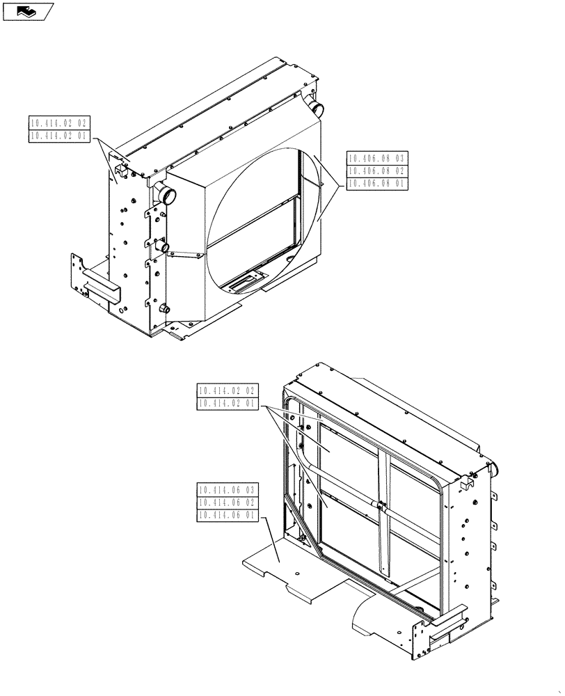 Схема запчастей Case IH 8230 - (00.000.10[04]) - PICTORIAL INDEX - COOLER BOX (00) - GENERAL & PICTORIAL INDEX