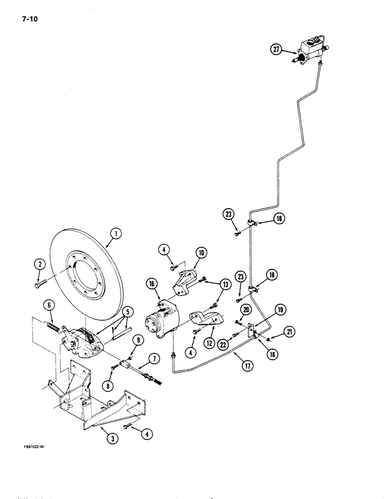Схема запчастей Case IH 9110 - (7-10) - BRAKE SYSTEM, IF EQUIPPED (07) - BRAKES