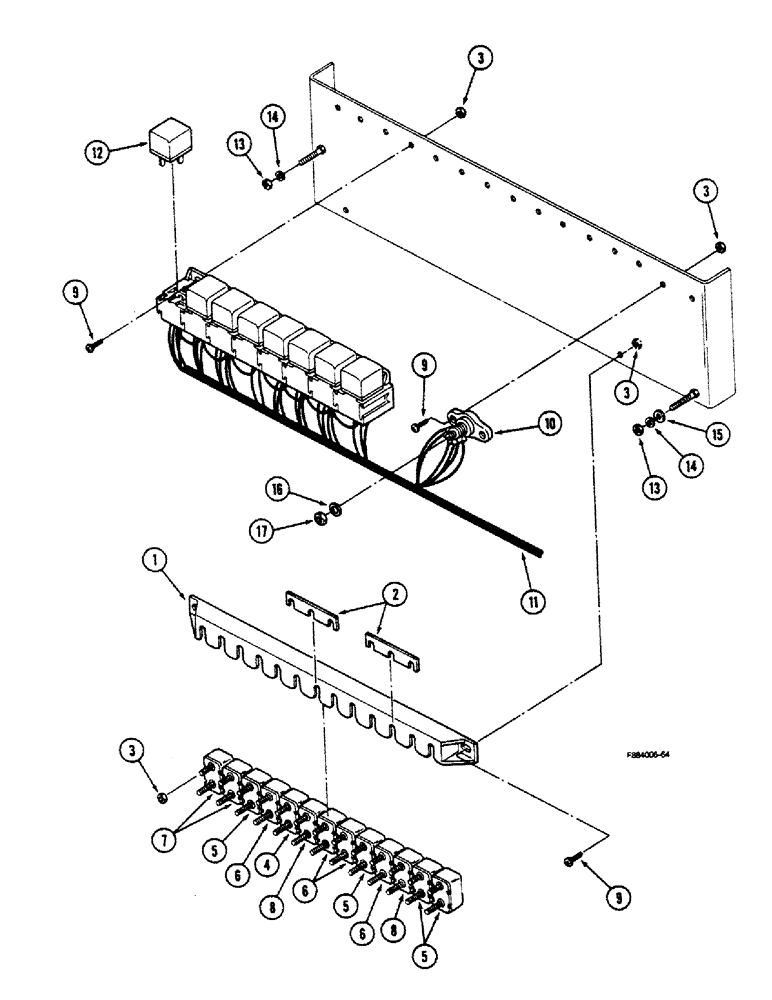 Схема запчастей Case IH 9150 - (4-12) - OVERHEAD CIRCUIT BREAKERS AND SOLENOIDS (04) - ELECTRICAL SYSTEMS