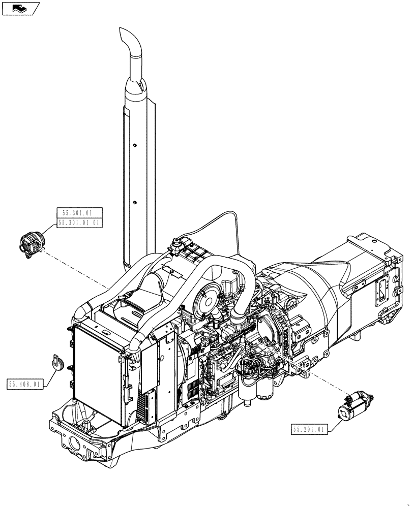 Схема запчастей Case IH PUMA 160 - (55.000.00[01]) - PICTORIAL INDEX - ELECTRICAL SYSTEMS (55) - ELECTRICAL SYSTEMS
