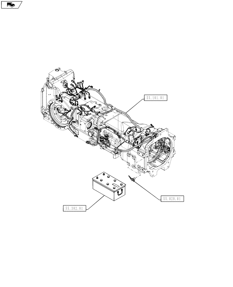 Схема запчастей Case IH PUMA 160 - (55.000.00[02]) - PICTORIAL INDEX - ELECTRICAL SYSTEMS (55) - ELECTRICAL SYSTEMS