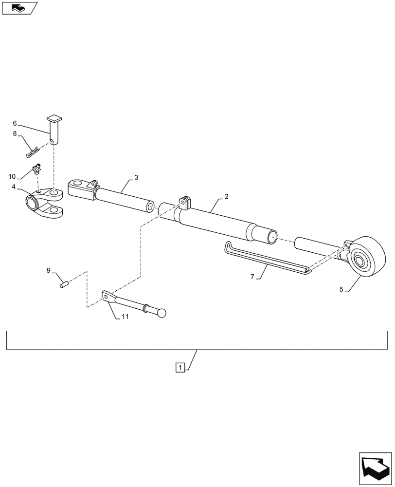 Схема запчастей Case IH PUMA 130 - (35.120.08[01]) - VAR - 331920 - TOP LINK - CAT 2/3 - FLEXIBLE - C7395 (35) - HYDRAULIC SYSTEMS