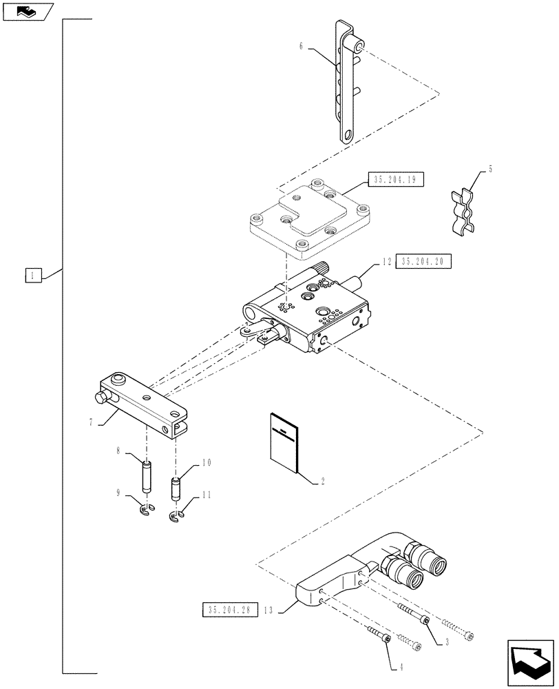 Схема запчастей Case IH PUMA 145 - (88.035.01[01]) - DIA KIT, ADDITIONAL MECHANICAL CONFIGURATION REMOTE (3 TO 4 ) - REMOTE VALVE (88) - ACCESSORIES