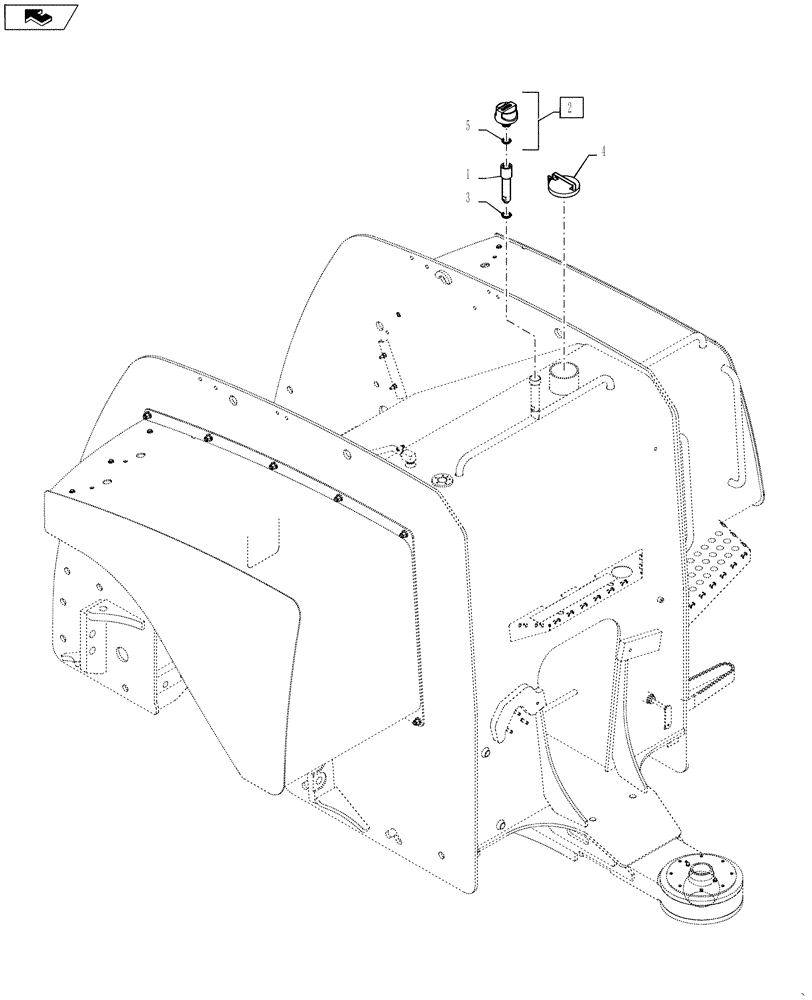 Схема запчастей Case IH STEIGER 350 - (10.216.BB[01]) - FUEL TANK CAP AND BREATHER - NORTH AMERICA (10) - ENGINE