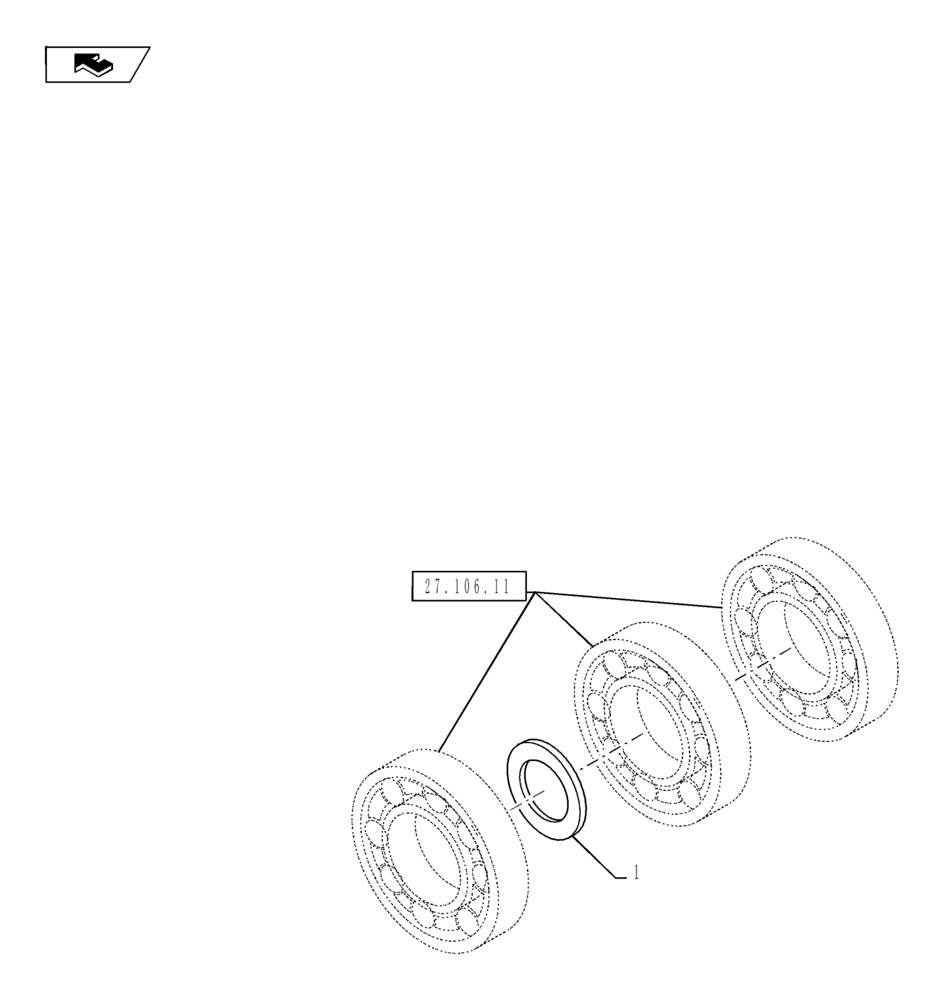 Схема запчастей Case IH PUMA 145 - (27.106.12) - VAR - 330285 - FPS - CENTRAL REDUCTION GEARS - SHIMS (27) - REAR AXLE SYSTEM
