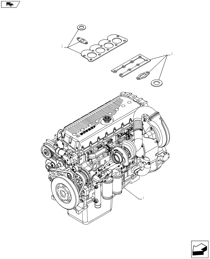 Схема запчастей Case IH F3CE0684E E920 - (10.001.AD) - ENGINE (10) - ENGINE