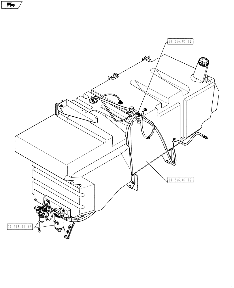 Схема запчастей Case IH 8230 - (00.000.10[03]) - PICTORIAL INDEX - FUEL SYSTEM (00) - GENERAL & PICTORIAL INDEX