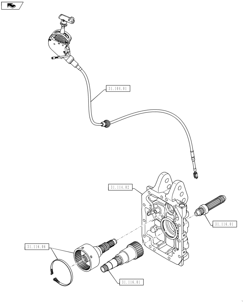 Схема запчастей Case IH PUMA 145 - (31.000.00) - PICTORIAL INDEX - IMPLEMENT POWER TAKE-OFF (31) - IMPLEMENT POWER TAKE OFF