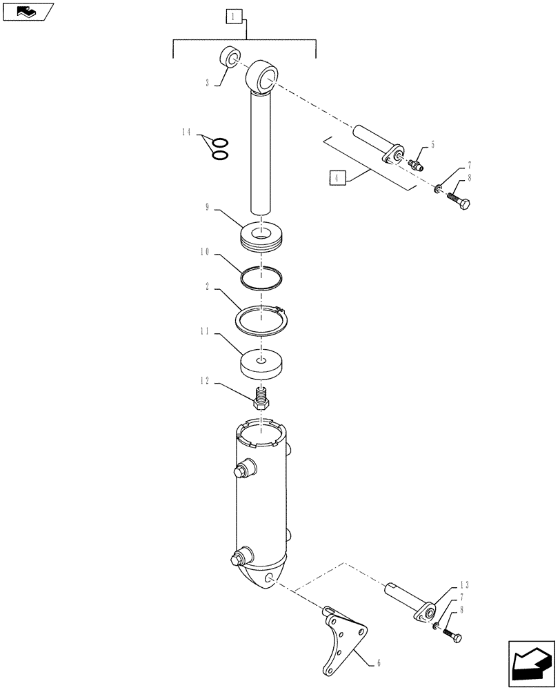 Схема запчастей Case IH PUMA 130 - (35.116.01) - LIFT CYLINDER, 90 MM - THREE POINT HITCH (35) - HYDRAULIC SYSTEMS