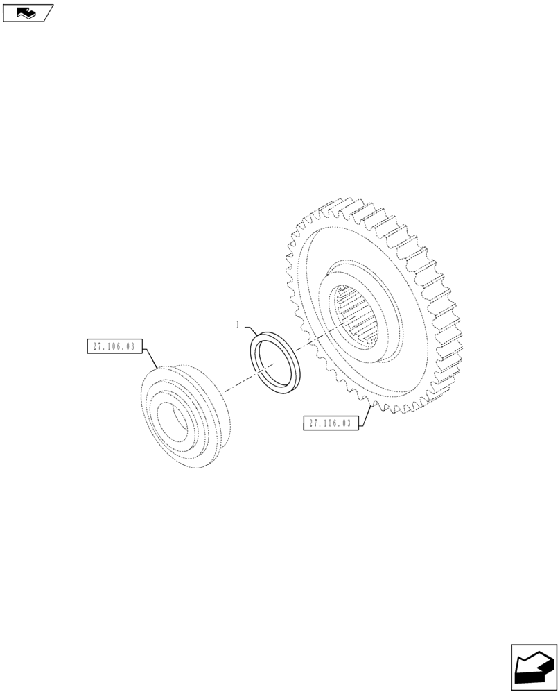 Схема запчастей Case IH PUMA 145 - (27.106.08) - CENTRAL REDUCTION GEARS - SHIMS (27) - REAR AXLE SYSTEM