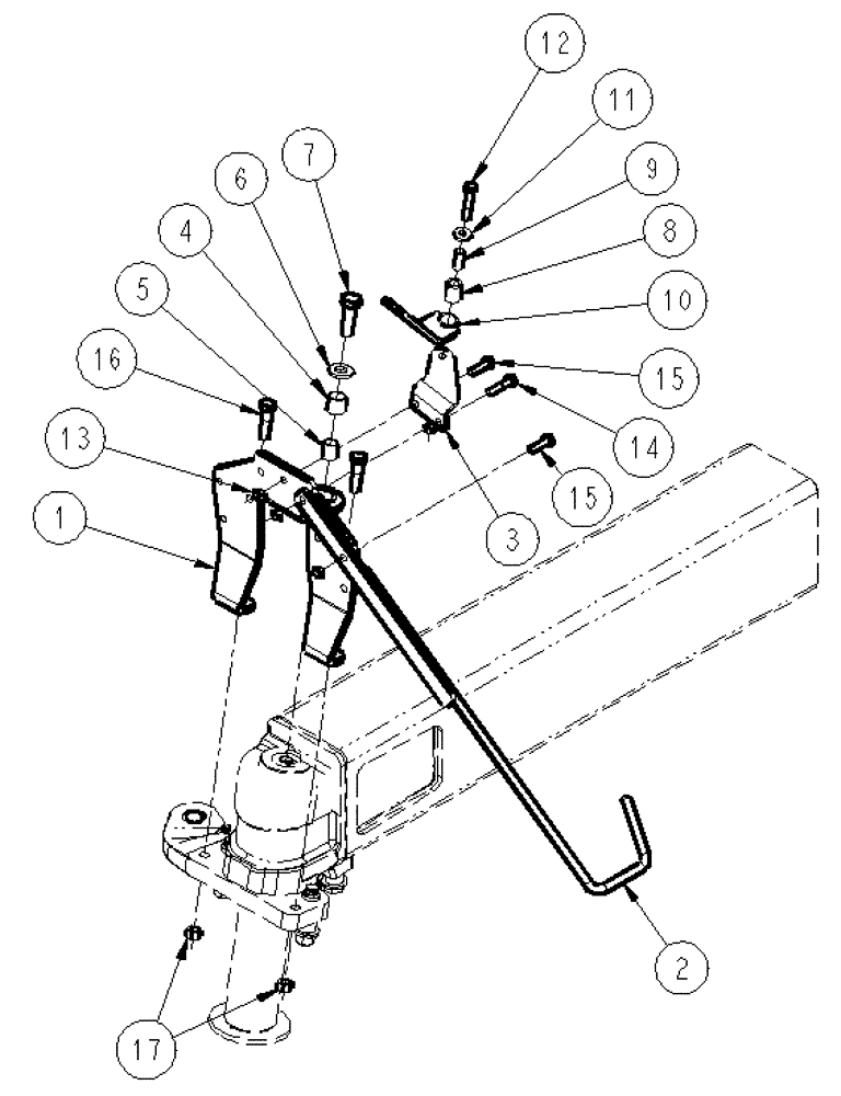 Схема запчастей Case IH SPX3320 - (04-007) - HOSE PIVOT GROUP, RF Suspension & Frame