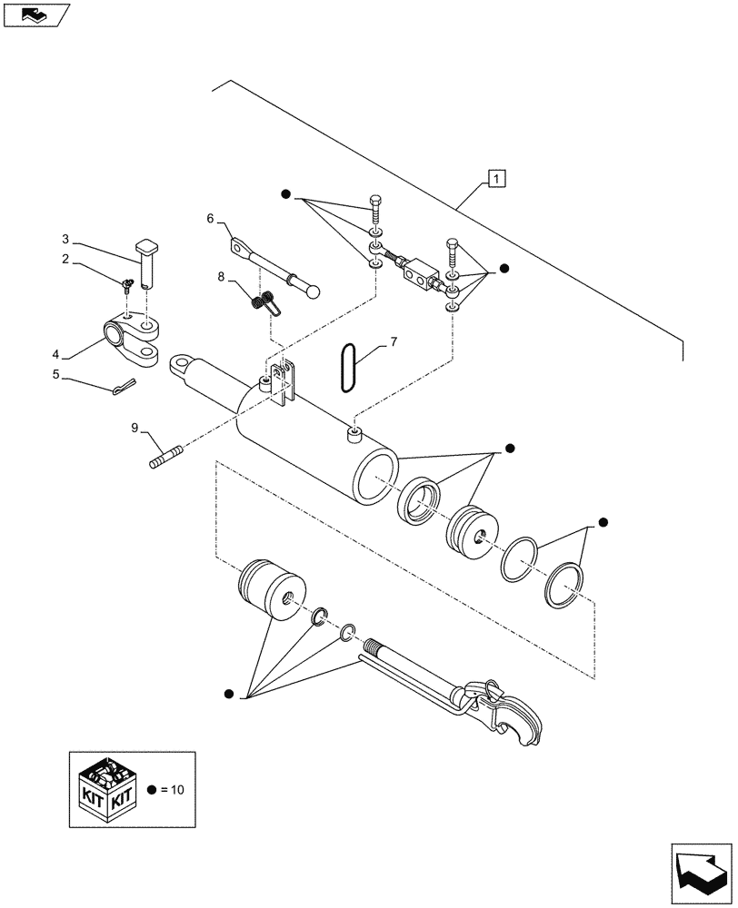 Схема запчастей Case IH PUMA 130 - (35.124.01[01]) - VAR - 332923 - TOP LINK - CAT 2/3, QUICK ATTACH W/ HYDRAULIC ADJUST - C7395 (35) - HYDRAULIC SYSTEMS