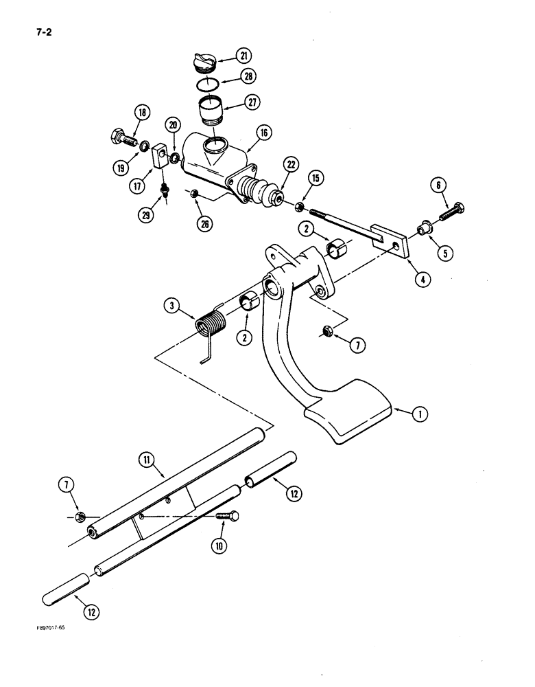 Схема запчастей Case IH 9150 - (7-02) - BRAKE CONTROLS (07) - BRAKES