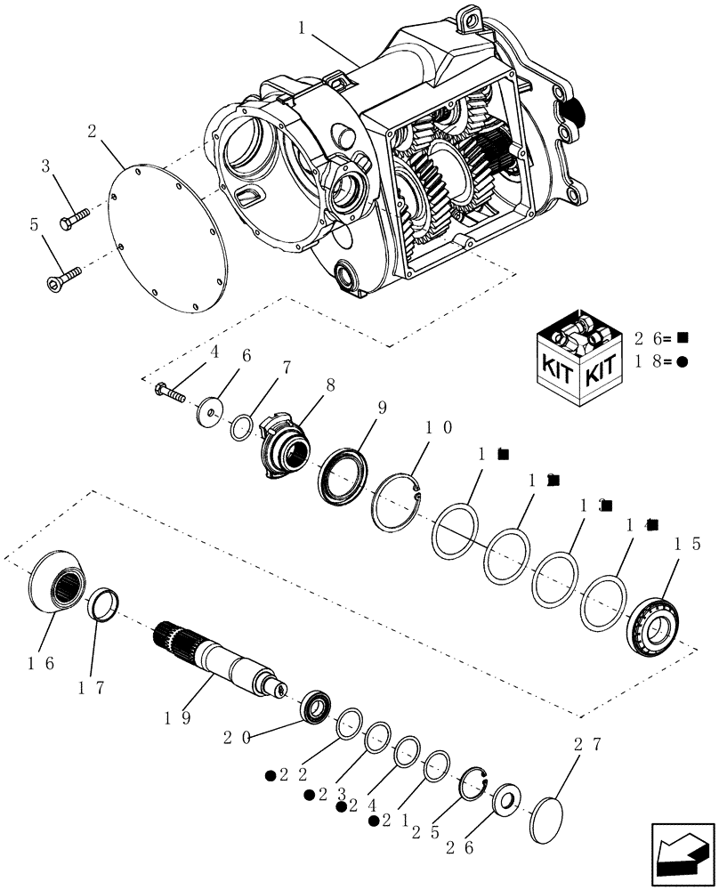Схема запчастей Case IH 9230 - (66.260.24) - INPUT SHAFT & GEARS, ROTOR GEARBOX (66) - THRESHING