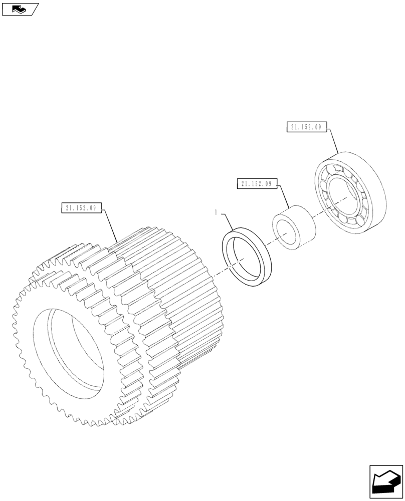 Схема запчастей Case IH PUMA 130 - (21.152.11) - SPS - CLUTCH - SHIMS (21) - TRANSMISSION