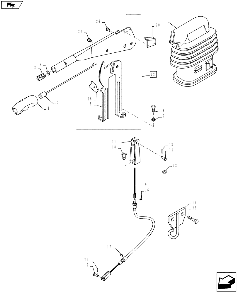 Схема запчастей Case IH PUMA 145 - (33.110.03) - VAR - 330083 - ELECTRONIC PARK LOCK - HANDBRAKE CONTROL (33) - BRAKES & CONTROLS