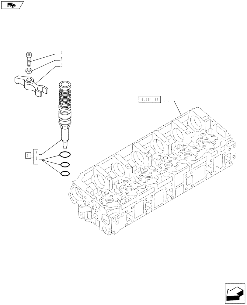 Схема запчастей Case IH F3CE0684E E920 - (10.218.AF) - FUEL INJECTOR (10) - ENGINE