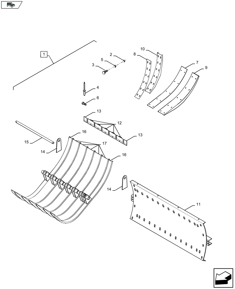 Схема запчастей Case IH LB434S XL - (88.060.005[01]) - DIA KIT: FILL FLOW KIT (88) - ACCESSORIES