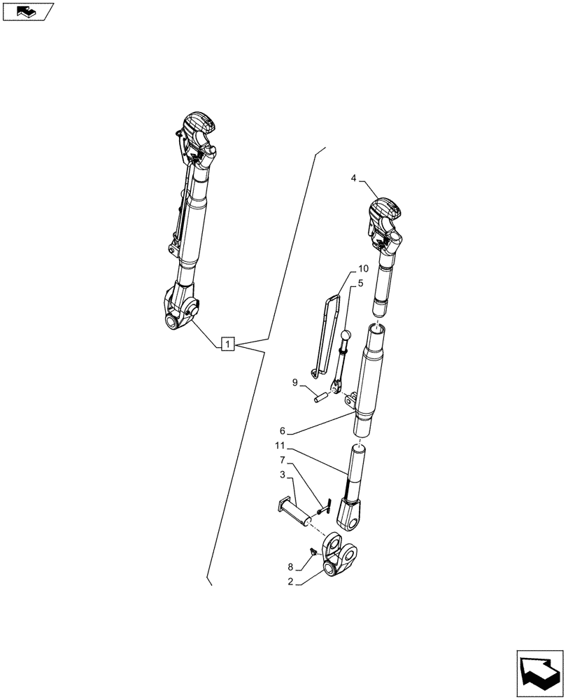 Схема запчастей Case IH PUMA 130 - (35.120.09[01]) - TOP LINK - CAT 2/3 - QUICK ATTACH - C7395 (35) - HYDRAULIC SYSTEMS