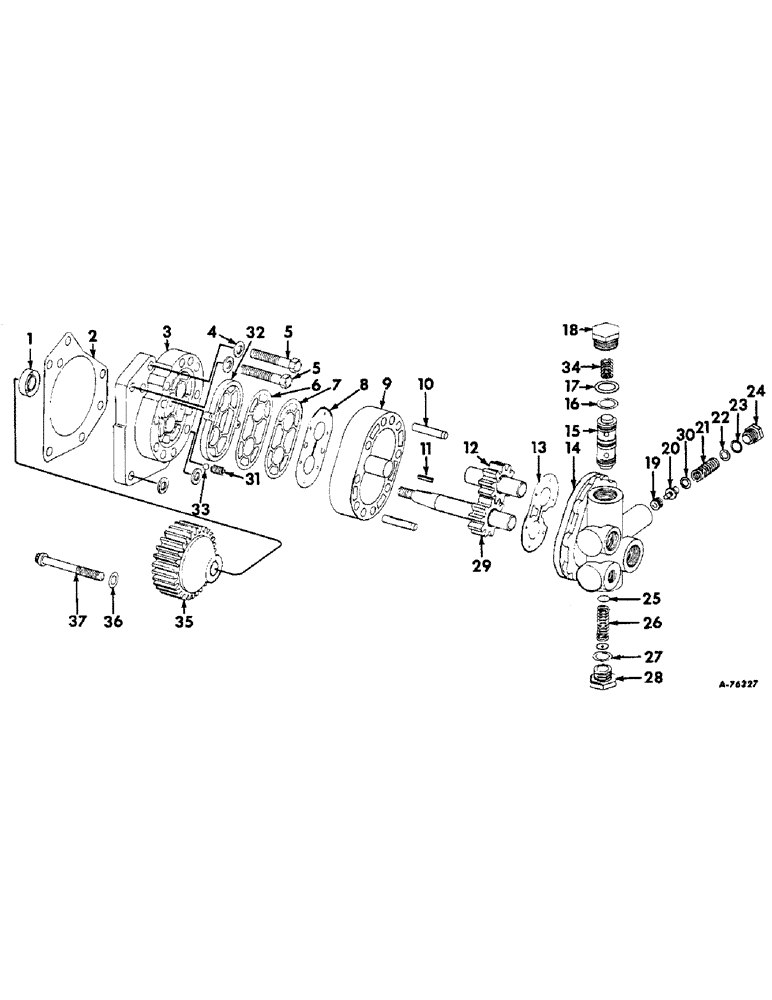 Схема запчастей Case IH 315 - (F-31) - HYDRAULICS SYSTEM, PLATFORM HYDRAULIC LIFT PUMP (07) - HYDRAULIC SYSTEM