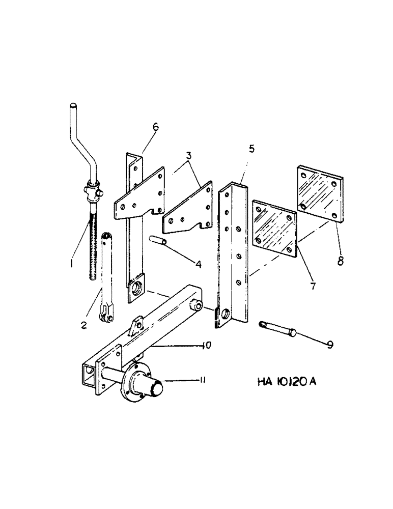 Схема запчастей Case IH 55 - (B-08) - GAUGE WHEEL MOUNTING PARTS, CRANK ADJUSTABLE TYPE 