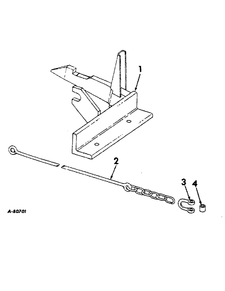 Схема запчастей Case IH 120 - (D-12) - HITCH PARTS, FOR TRACTORS EQUIPPED W/ONE POINT FAST-HITCH 