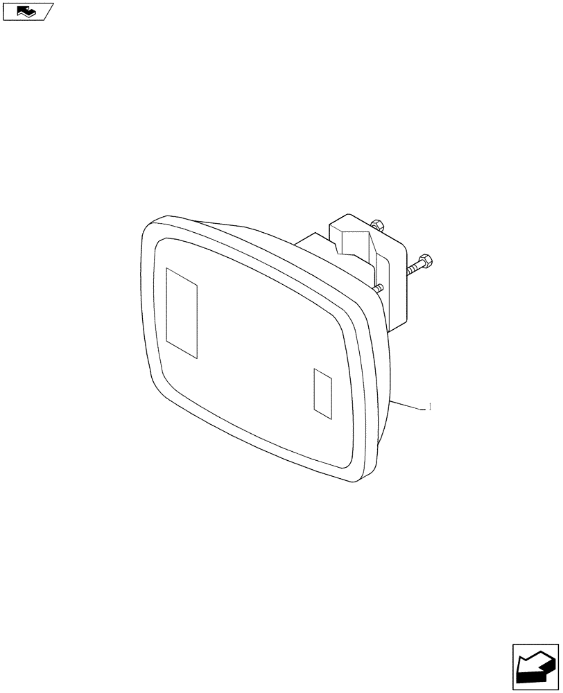 Схема запчастей Case IH PUMA 145 - (90.118.06) - VAR - 330829 - MIRROR - TRAILER HITCH (90) - PLATFORM, CAB, BODYWORK AND DECALS