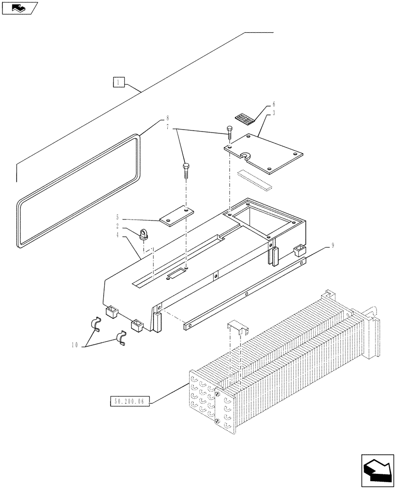 Схема запчастей Case IH PUMA 145 - (50.200.08[01]) - VAR - 330643 - AIR CONDITIONING WITH ATC - AIR CONDITIONER - BREAKDOWN (50) - CAB CLIMATE CONTROL