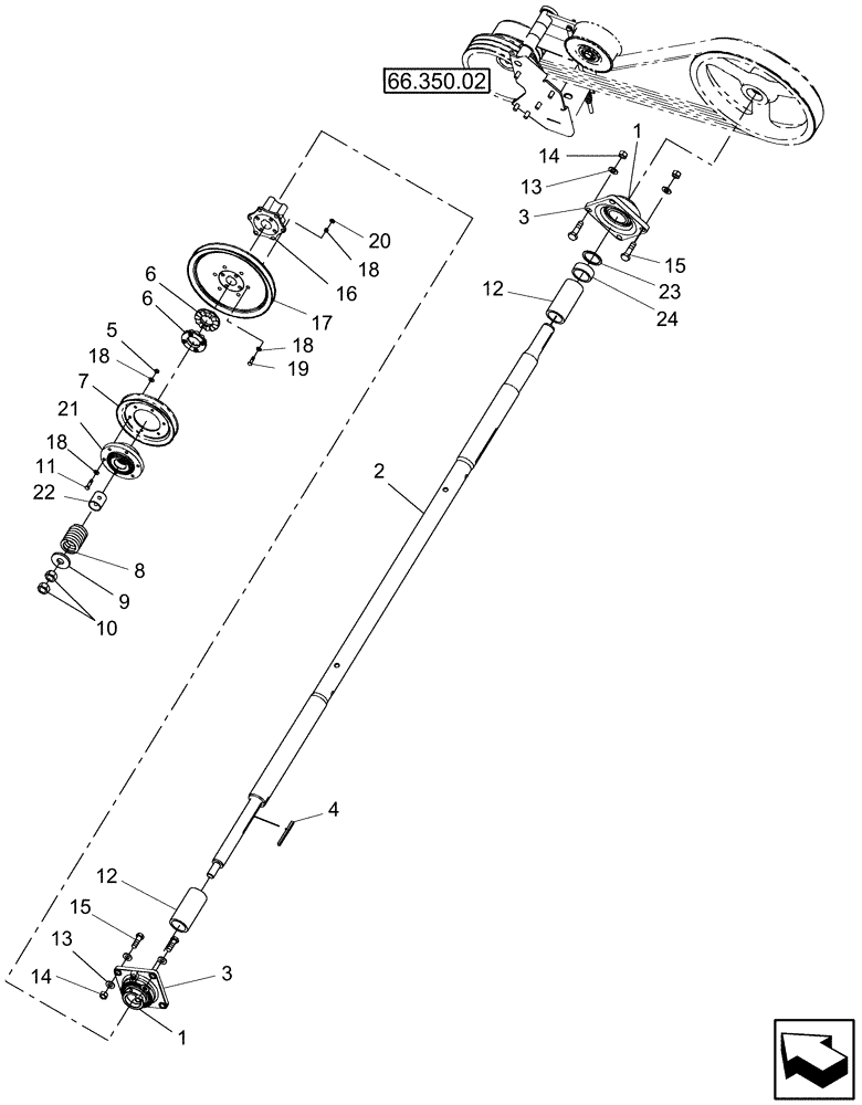 Схема запчастей Case IH 9010 - (66.350.03[03]) - BEATER DRIVES - 8010/9010 (66) - THRESHING