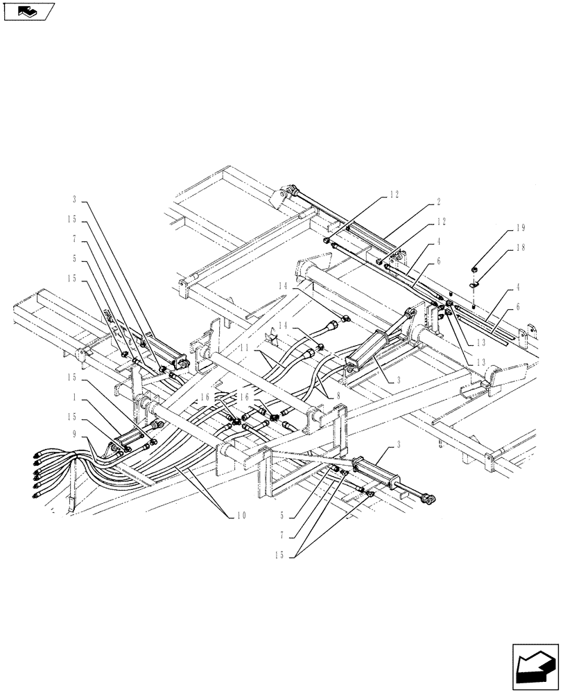 Схема запчастей Case IH COULTER CHAMP - (35.100.01) - HYDRAULIC ASSY (35) - HYDRAULIC SYSTEMS