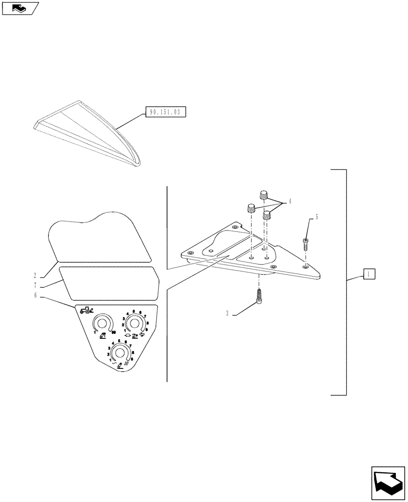 Схема запчастей Case IH PUMA 145 - (55.512.13) - ARMREST CONTROL UNIT - CONTROLS (55) - ELECTRICAL SYSTEMS