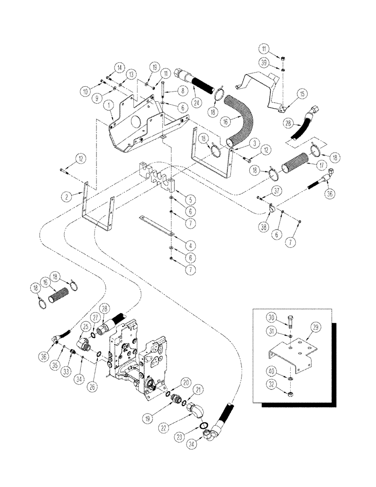 Схема запчастей Case IH STX325 - (08-20) - HYDRAULIC REMOTE HOSES MANUAL REMOTE (08) - HYDRAULICS