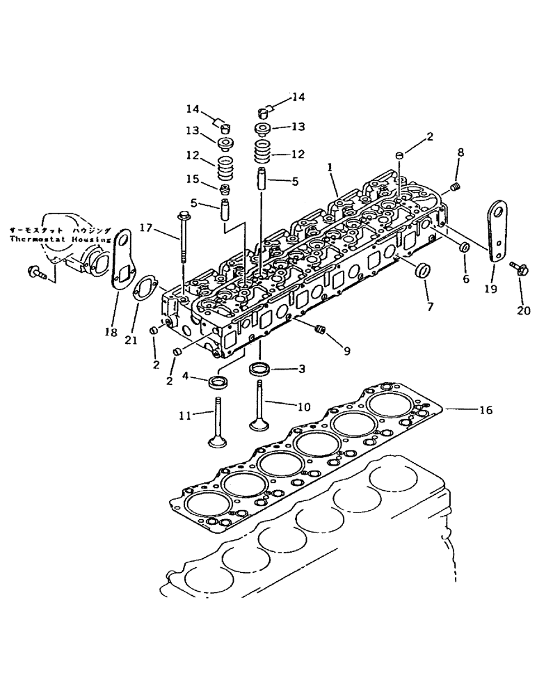 Схема запчастей Case IH 7000 - (C01-01) - ENGINE, CYLINDER HEAD Engine & Engine Attachments