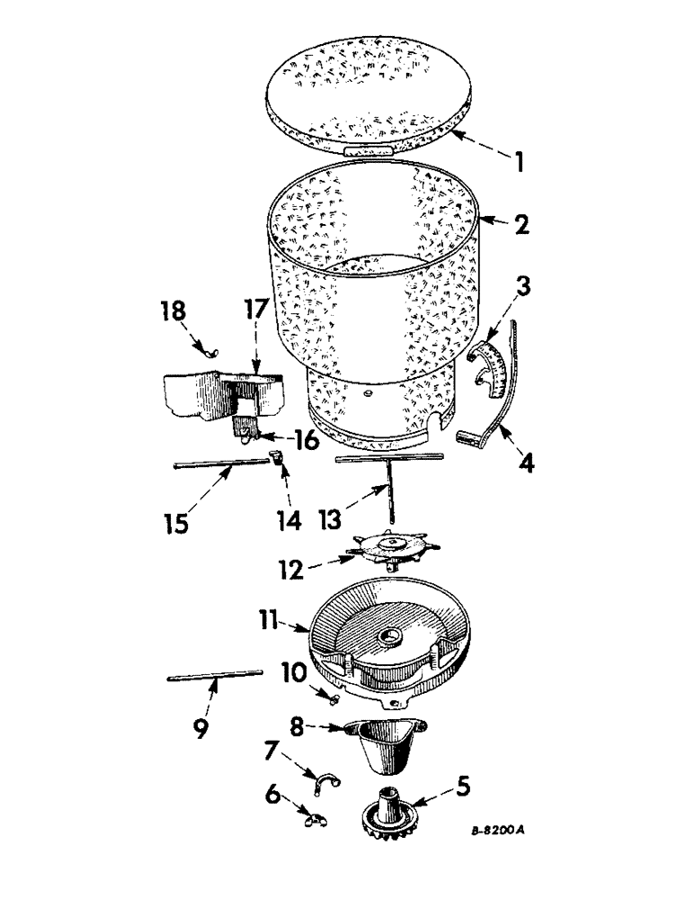 Схема запчастей Case IH 617 - (V-05) - HOPPER 