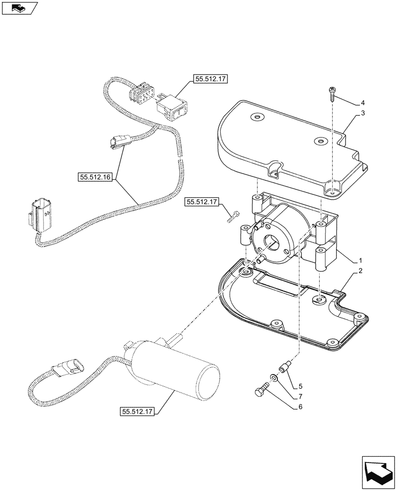 Схема запчастей Case IH PUMA 160 - (90.151.04) - VAR - 330019 - ELECTRICAL ARMREST ADJUSTMENT - COVERS AND SUPPORT (90) - PLATFORM, CAB, BODYWORK AND DECALS